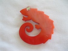 Galalith Iguana Pin By French