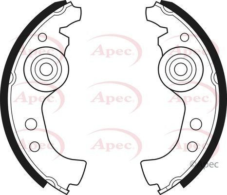 Apec rear brake shoe set - brake,
