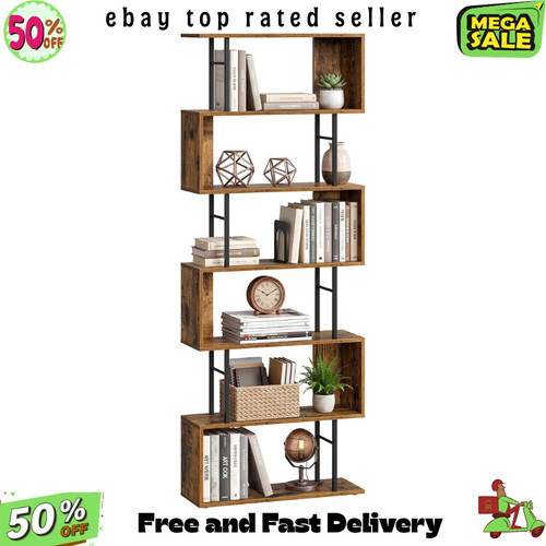 Tier bookshelf shaped - 7-tier, s-shaped