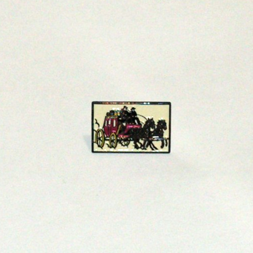 Vintage stagecoach pin enamel - vintage,