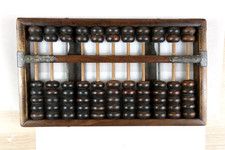 Vintage Antique Chinese Wooden Abacus 11 Rods 77 beads