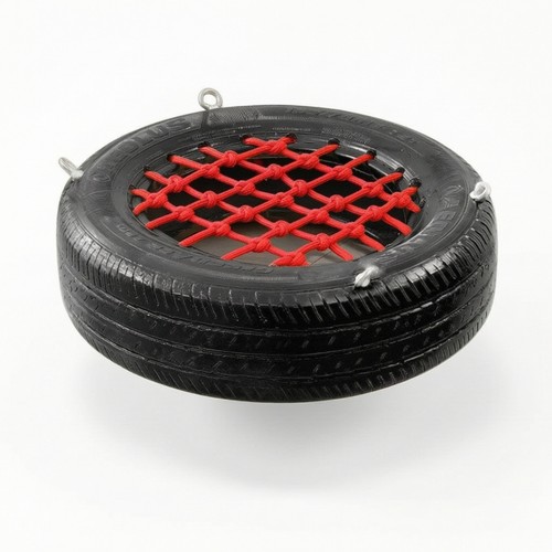 Tire swing with rope net - tire,