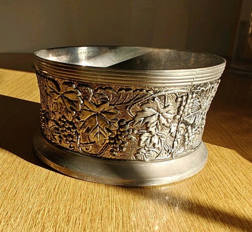Vintage repousse silver tone - vintage,