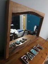 rustic live edge ash mirror made with sustainably sourced timber in UK