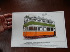 TRAM 1960s ERA limited edition print  20/29cm GLASGOW UNIVERSITY 