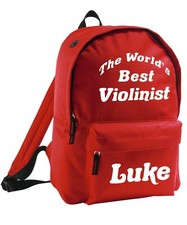 Kids Bag Personalised Violinist Backpack Add Name Girls Boys Violin Music Cool