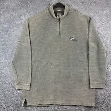 Weird Fish Fleece Mens XXL 2XL Green Grey Big Tall 1/4 Zip Macaroni Knit Outdoor