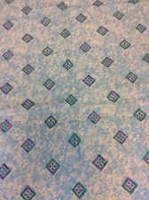 BLUE CURTAIN 1 Readymade Curtain Blue With Diamonds 1.66m X 1.82m