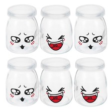  6 Pcs Small Glass Milk