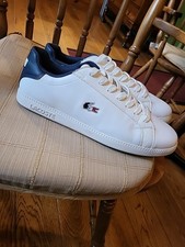 Lacoste Powercourt Trainers UK 8s White/blue BNWOB Rrp £105