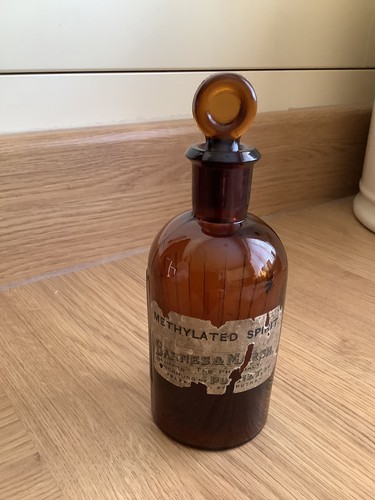 Vintage amber brown - brown, glass