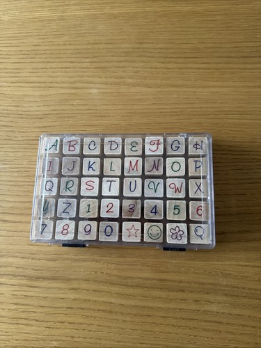 Wooden rubber alphabet - wooden,