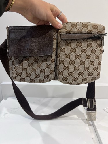 Gucci canvas double - canvas, pocket