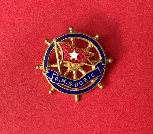 Vintage rms doric enamel - enamel, pin