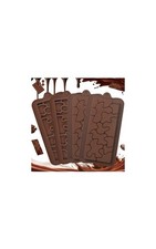 4 Pcs Silicone Chocolate Moulds Chocolate Bar Moulds Non-Stick Kitchen Baking