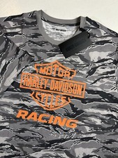NWT Harley-Davidson Men's Size 2XL Racing Camouflage T Shirt Gray 96061-24VM NEW