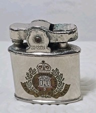 Rare Vintage Simson Military Gas Lighter From The Suffolk Regiment Gibraltar