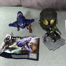Mega Bloks Halo Bundle, Micro Helmet Fleet, Warthog 97216, Banshee Strike