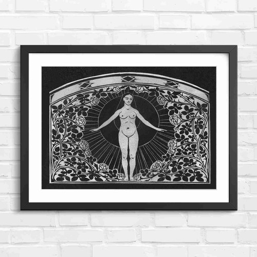 Art nouveau goddess floral - art,