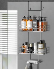 Cooeco Shower Caddy Hanging - Over Door Shower Caddy 2-tier Bathroom Shower Shel