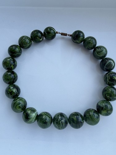 Vintage green marbled - vintage, lucite