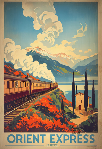 Vintage travel poster city - vintage,