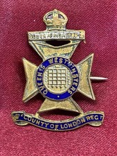 WW1 16th County Of London Regt