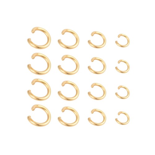 9ct gold solid jump ring - gold, 375