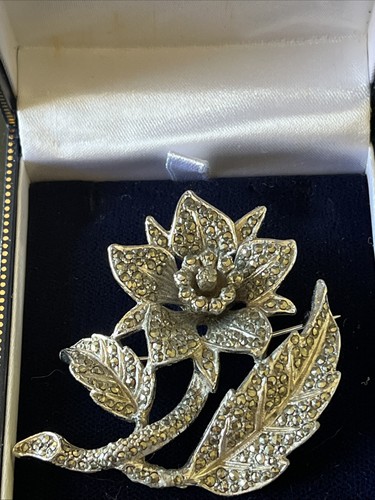 Vintage bjl large marcasite - bjl,