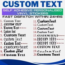 Personalised Name Vinyl Sticker Word Text Cut Fancy Font Style Stance Custom