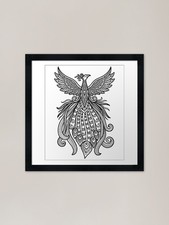 Mandala Peacock Art Framed Art