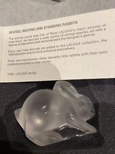 lalique standing glass rabbit, boxed excellent condition