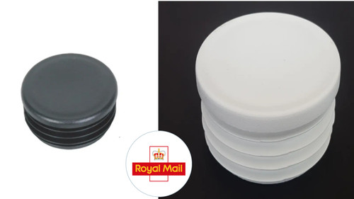 Round plastic black - round, black/white
