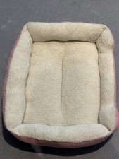 Pink Plush Bed 50cm for Dog/Cat with Non-Slip Bottom