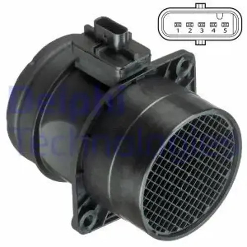 Air flow meter with - , housing
