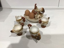 Vintage Ceramic Rooster Egg