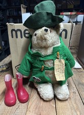 Vintage teddy bear with green - vintage,