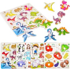 Wooden Peg Puzzles for
