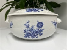 Apilco France Oven Dish Casserole Blue Floral Design VGC