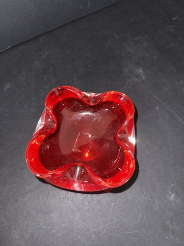 Murano red art glass - red,