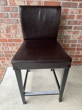 2 IKEA Leather Barstools