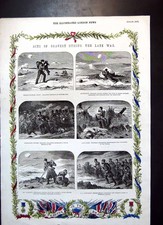 Antique Old Print Acts Bravery