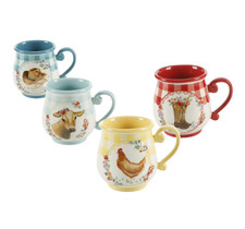 16 oz Ceramic Gingham Coffee