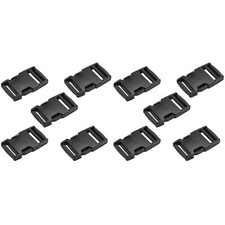 10 x Side Release Buckles Clips for 20 mm Webbing Strap Black Delrin Plastic NEW