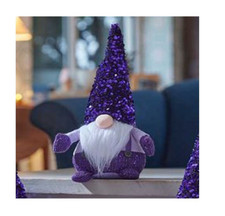 Cute Glam Jonk Lilac Sequin Christmas Cute Gonk Xmas Decoration 30cm Tall