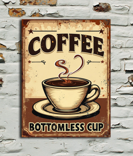 Coffee shop various metal sign - coffee,