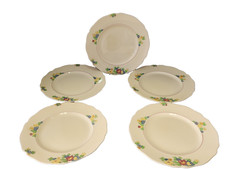 Royal Dolton Minden Floral 10.5"  Dinner Plates Vintage X 5