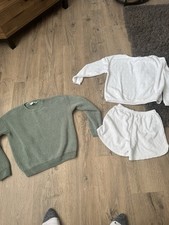 Bundle Soft Woollen Jumper and River Island Pyjamas Toweling Set Age 10 Years