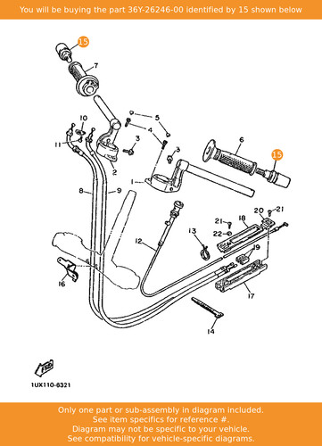 Yamaha end grip 36y 26246 - end,, 36y-26246-00