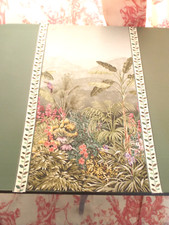 Re Imagined Painted Side Table Green & Cream  Wallpaper detail Collect PO22 8QG